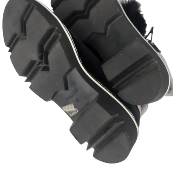 Pollini Velvet Lace Up Booties - Picture 9 of 11